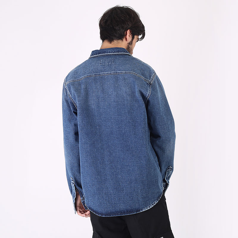 Мужская рубашка Carhartt WIP Salinac Shirt Jac (I027545-blue)  - цена, описание, фото 6